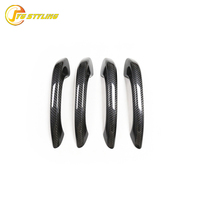 Cubiertas Decorativas para Manijas de Puerta de Fibra de Carbono Seca para Porsche Macan 2014-2024, 4 Piezas, Adhesivas, con o sin Sensor de Entrada sin Llave