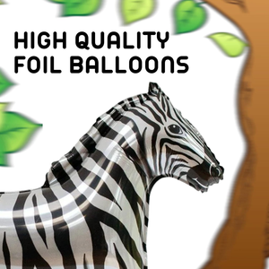 2pcs Foil Zebra bóng Hoang Dã một Safari Zoo lớn 40 inch Zebra bóng bay lá rừng bên bóng sinh nhật đảng - Product Image 4