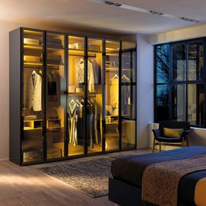 Armarios de diseños simples y modernos, puerta de cristal personalizada de alta calidad, armario, muebles de dormitorio con armarios ligeros Para habitacion - Product Image 6