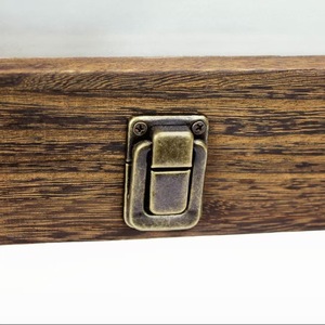 Wooden Jewelry <b>Box</b> With <b>Glass</b> Lid Rectangle Desktop Storage For Bracelets Rings Earrings Necklaces Big Capacity - Product Image 4
