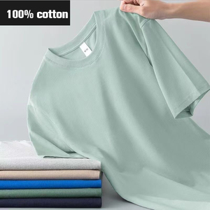เสื้อยืดผ้าฝ้าย 100% ราคาโรงงาน ผู้ผลิต รับสกรีนโลโก้ เสื้อยืดเรียบๆ แบบยูนิเซ็กส์ สำหรับผู้หญิงและผู้ชาย - Product Image 5