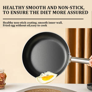 DEWEISI alta calidad grado alimenticio 18cm 20cm 24cm aluminio sartén doble capa barato antiadherente sartén Sartenes para el hogar - Product Image 3