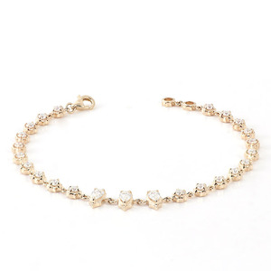 ファッション3mmテニスブレスレット3mmラウンドカットクリアモアッサナイト925シルバーアイスアウトレディースジュエリー高品質ブレスレット - Product Image 1