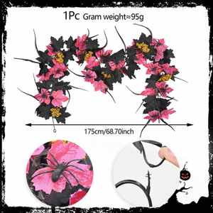 Guirnalda de Halloween simulación ventana decoración puerta colgante ratán corona gabinete corona ratán colgante decoración del hogar - Product Image 2