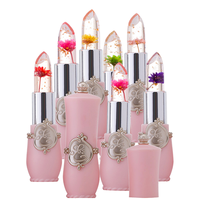Changement de température hydratant longue durée baume nutritif changement de couleur magique brillant à lèvres rouge à lèvres cristal fleur gelée rouge à lèvres