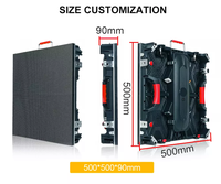 Armoire LED en aluminium moulé sous pression P3.91mm pour intérieur, écran LED de location, mur vidéo LED