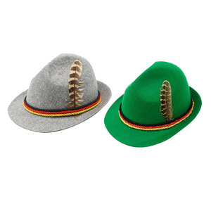Nicky Bigs Novedades Adulto Oktoberfest Sombrero Alemán Bávaro Suizo Vestir Fieltro Alpino Sombreros Tirolés Lederhosen <span class=keywords><strong>Disfraz</strong></span> Fedora - Product Image 1
