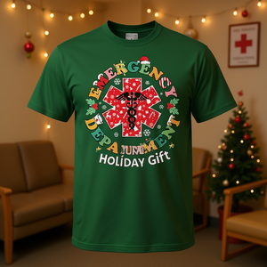 T-shirt de Noël pour le service d'urgence, cadeau de vacances pour les infirmières - Product Image 3