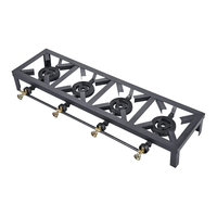 Poêle en fonte d'acier à angle chaud Commercial 4 brûleurs amovible Portable cuisinière à gaz pour le camping en plein air en gros