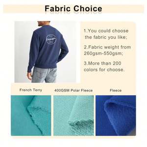 Sudadera Deportiva Personalizada de Alta Calidad, Estilo Urbano, Felpa Francesa, Color Sólido, Primavera, Liso Teñido, Manga Larga, Cuello Redondo Bordado - Product Image 3
