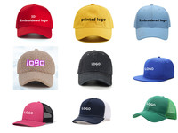 Gorra de béisbol con logo personalizado, MOQ bajo, varios tejidos, gorra trucker bordada, gorras de papá estampadas, gorra de malla para el sol, de fábrica