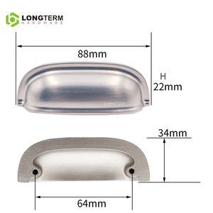 Metal <strong>Kitchen</strong> Furniture Cupboard <strong>Handle</strong> Fancy Zinc Alloy <strong>Drawer</strong> <strong>Pull</strong> <strong>Knobs</strong> Cup <strong>Shell</strong> Cabinet Door <strong>Handle</strong> - Product Image 5