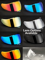 Casque de moto intégral premium avec grande aile arrière, homologué DOT ECE, double visière anti-buée et anti-choc, toutes saisons, pour hommes et femmes