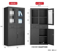 Armoire de rangement en métal avec deux tiroirs, facile à assembler et à démonter, résistante à la rouille et à l'usure
