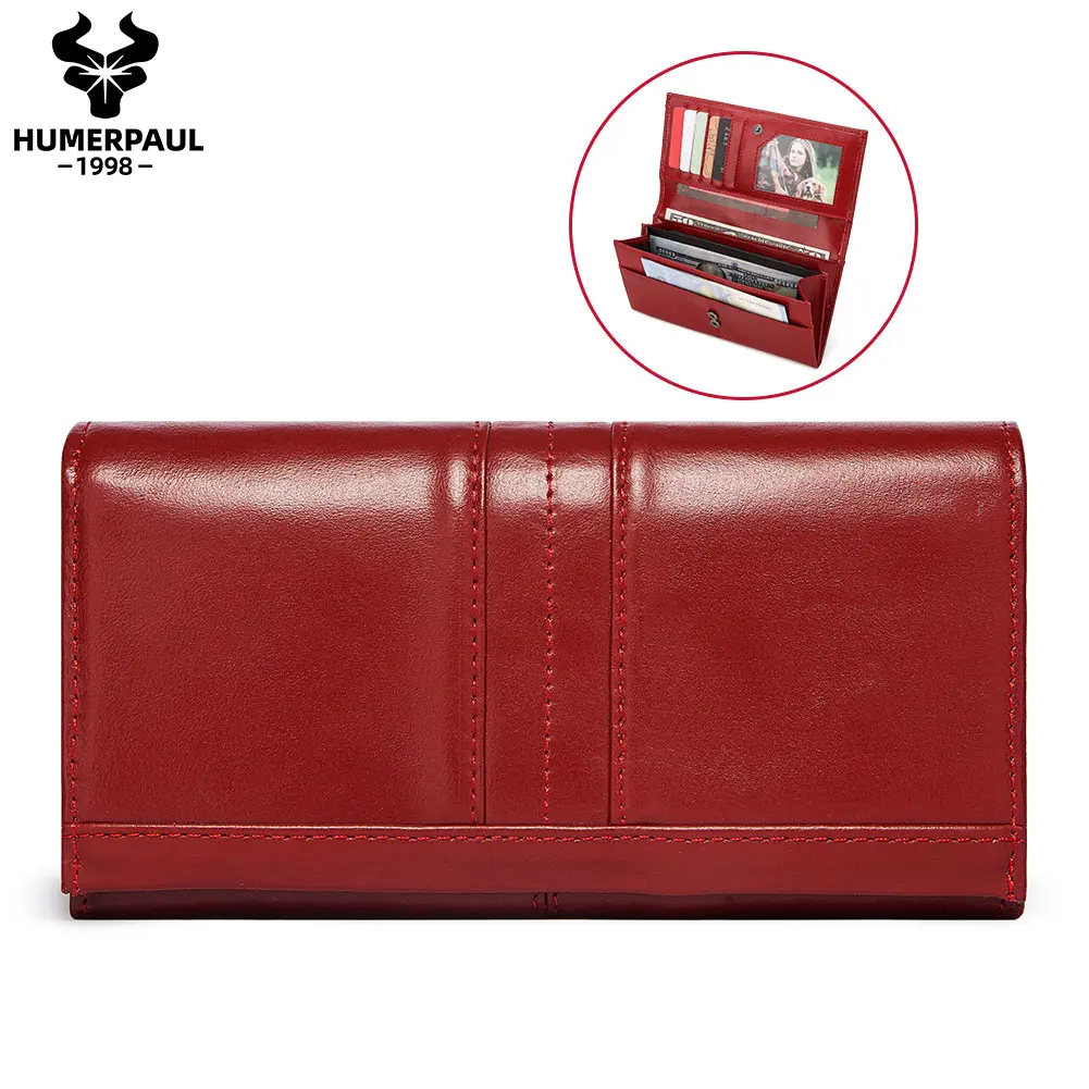 Card Holder Wallet 2023 New Women Wallets Fashion Long Genuine Leather Top Quality Card Holder Classic Female Purse Zipper Brand Wallet For Women