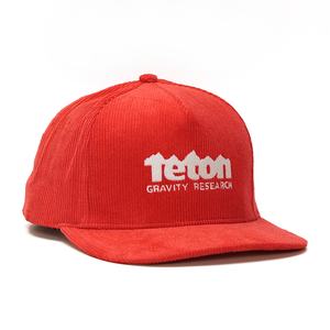 Casquettes Snapback en Corduroy Rouge Personnalisées 5 Panneaux Structurées Logo Brodé - Product Image 4