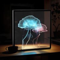 Nouveau modèle 2024 ventilateur d'hologramme 3D avec housse de protection/étui écran LED 42cm/ 52cm/ 65cm/72cm/100cm ventilateurs holographiques à 4 pales annonce