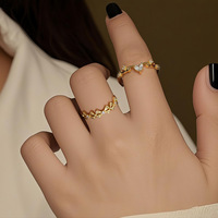 Glowluxe S925 Bague de chevalière en argent sterling avec nœud serti invisible plaqué or Bijoux tendance pour femmes