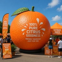 Modèle de fruits gonflables personnalisés, taille géante, en PVC, orange, citron, mangue, poire, pour décoration extérieure
