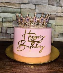 Corona di Cristallo Rotonda Barocca di Lusso con Glitter Dorati per Decorazione Torte con Tiara e Accessori per Bouquet - Product Image 6