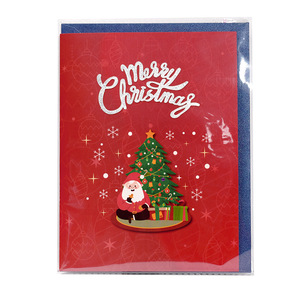 Giấy sáng tạo thèm Cây giáng sinh/Santa CHA Cảm ơn bạn thẻ Pop Up thẻ 3D thiết kế mới giáng sinh Thẻ quà tặng mong muốn - Product Image 5