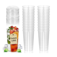 Gobelets jetables Mox écologiques de qualité alimentaire en PET à paroi simple, transparents, de 12 oz, diamètre 90 mm, avec logo personnalisé, pour boissons gazeuses froides