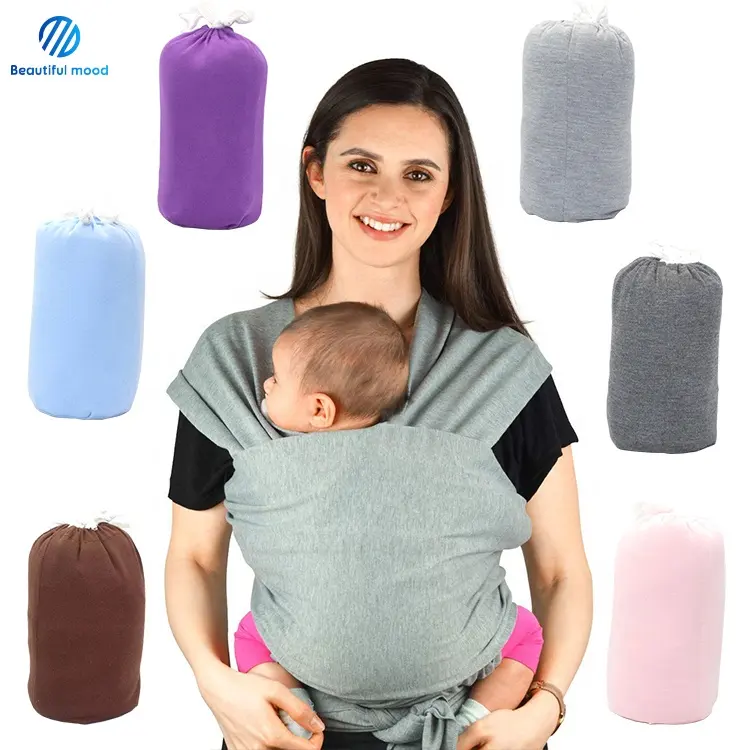 Lightweight Breathable Softness Perfect for Newborn Infants Hands Free cotton baby sling wrap carrier
