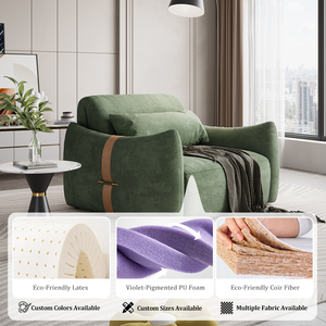 Sofá Cama Eléctrico Reclinable Moderno, Plegable, de Tela, para Sala de Estar, Apartamento, Hotel, para un Estilo de Vida Urbano - Product Image 4