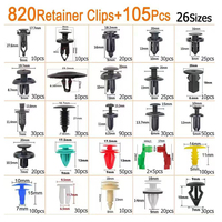 925 pièces Auto attache Clip voiture en plastique panneau garniture Clips Auto corps pare-chocs Rivet attaches garde-boue en boîte boucle