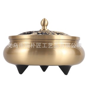 Quemador de Incienso Extra Grande de Latón para Uso Doméstico, Estilo Xuande, Quemador de Incienso, Quemador de Espirales Antimosquitos, Incienso de Sándalo - Product Image 5