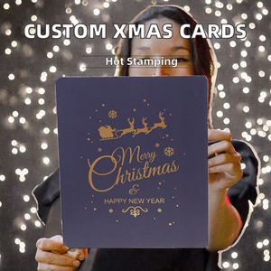 Tarjetas de Felicitación Navideñas de Papel Artístico con Estampado en Caliente Sensu S833, Impresión de Diseño Personalizado al por Mayor para Regalos - Product Image 3