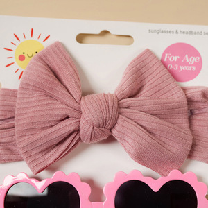 Newborn Photography Props Sunglasses <strong>Baby</strong> Supplies Love Sun Lens with <strong>Baby</strong> Jewelry Bowknot <strong>Headband</strong> Glasses Set - Product Image 4