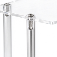 Présentoirs Modernes Portables en Acrylique pour Bijoux et Parfums, Montage Facile, Supports Transparents à 4 Niveaux, Présentoirs Verticaux pour Figurines et Jouets en Forme d'Échelle