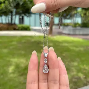 Dylam Crystal Bling Necklace Set Jewelry Wedding 5A Zircon Jewelry Pendant Necklace For Women 925 Sterling Silver Necklace 925