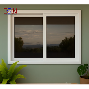 Fenêtre coulissante UPVC à glissement fluide, roulettes tandem robustes, rail en acier inoxydable, triple vitrage hermétique haute performance pour manoir de luxe - Product Image 1