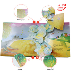 Design di copertina di stili personalizzati di alta qualità per la stampa di <span class=keywords><strong>libri</strong></span> per bambini 3 <span class=keywords><strong>D</strong></span> piegare <span class=keywords><strong>libri</strong></span> con copertina rigida per bambini - Product Image 3