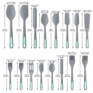 Bộ 16 dụng cụ làm bánh bằng silicon, gồm thìa, kẹp trộn, dụng cụ cạo, an toàn với máy rửa chén, thân thiện với môi trường, có thể tái sử dụng, dùng cho nhà bếp, làm bánh gato - Product Image 2