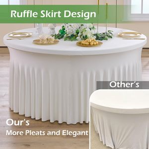 ผ้าปูโต๊ะสีทึบสำหรับโรงแรมผ้าปูโต๊ะโต๊ะกลมขนาดใหญ่สำหรับงานแต่งงานร้านอาหารห้องจัดเลี้ยง - Product Image 3