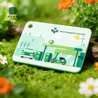 Porte-clés NFC RFID personnalisé en époxy, mini carte PVC intelligente, anneau métallique, étanche, code-barres imprimé, recharge hôtelière 13,56 MHz
