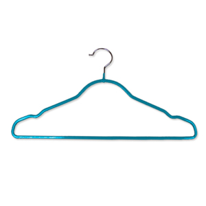 Classic Curved Shoulder Triangle Anti Slip Adults and children Household Wardrobe Jacket PVC Coated Metal Clothes <b>Hanger</b> - Product Image 1