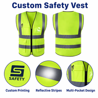 Gilet de sécurité réfléchissant haute visibilité, directement de l'usine, gilet de travail multi-poches avec fermeture éclair pour les travailleurs de la construction, du trafic et des routes, plusieurs couleurs
