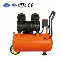 Compresseur d'air portable silencieux sans huile à piston refroidi par air 220V 8L/24L/50L 20kg avec garantie 1 an pour gonflage de pneus et pulvérisation