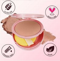 Palette de highlighter individuelle en gros, marque privée, maquillage végétalien, crème compacte scintillante, highlighter visage waterproof, format pressé