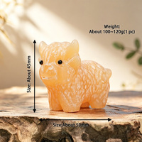 Patung Sapi Kristal Alami Grosir, Ukiran Tangan, Batu Penyembuh, Patung Hewan untuk Dekorasi & Hadiah
