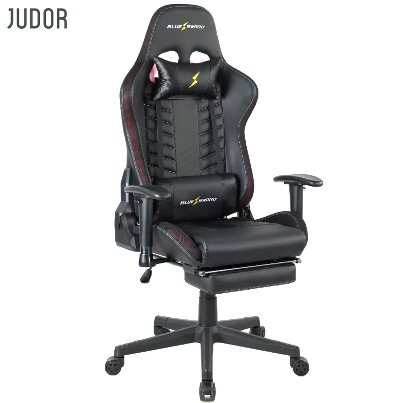 Judor-silla multifunción para juegos de ordenador, con altavoz y reposapiés, música RGB LED opcional, sillas de oficina baratas