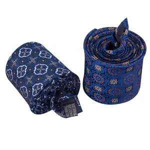 Manxiang Handmade Jacquard Woven 100% Organic Mens Ties Silk Box Set