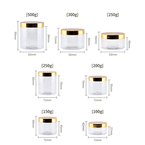 Vòng rõ ràng rộng-miệng rò rỉ bằng chứng nhựa container lọ du lịch lưu trữ <span class=keywords><strong>Salve</strong></span> trang điểm mặt Kem Jar với mạ Vàng nắp nhựa - Product Image 6