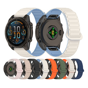 <span class=keywords><strong>Bracelet</strong></span> magnétique en silicone IVANHOE pour <span class=keywords><strong>Garmin</strong></span> Fenix 8 7X 7 7S <span class=keywords><strong>Bracelet</strong></span> de montre pour Fenix 5X 5S Plus Poignet 20 <span class=keywords><strong>22</strong></span> 26mm <span class=keywords><strong>QuickFit</strong></span> - Product Image 1