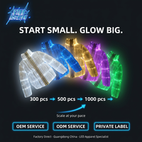 Veste matelassée à logo personnalisé avec fibres optiques LED, manteau lumineux LED, veste qui brille dans le noir pour hommes