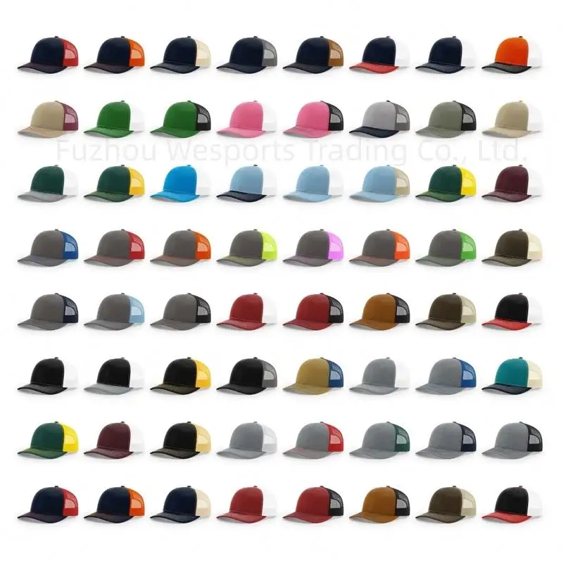 Sombreros de camionero Richardson 112 con relieve personalizado, parches bordados para Gorras, sombrero de camionero de malla con parche tejido